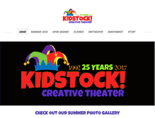 Tablet Screenshot of kidstocktheater.com